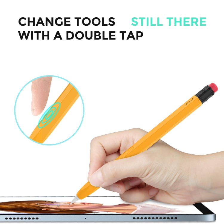 Capa Protetora de Silicone AhaStyle PT180-2 Antiderrapante e Anti-Queda para Caneta Capacitiva, Para Apple Pencil 1, Para Apple Pencil 2