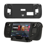Capa de Silicone para Consola de Jogos Steam Deck Hifylux ST-PF14, Anti-riscos, Antiderrapante, com Cordão, Capa de Silicone Azul, Capa de Silicone Vermelha