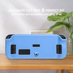 Capa de Silicone para Consola de Jogos Steam Deck Hifylux ST-PF14, Anti-riscos, Antiderrapante, com Cordão, Capa de Silicone Azul, Capa de Silicone Vermelha