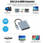 Conversor de Alta Definição USB 3.0 para Duplo HDMI, USB, USB-C / Tipo-C Extensor de Ecrã 4K USB, USB 3.0 para Duplo HDMI