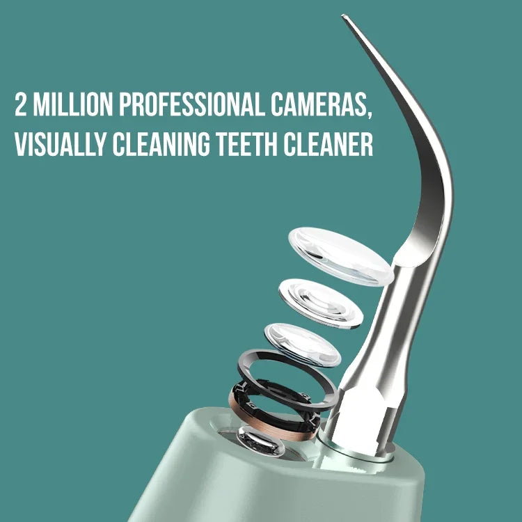 Escalador Ultrassónico Visual FY-B700 para Remoção de Tártaro, Cálculo, Manchas Dentárias, Instrumento de Estética Dentária, Gradiente Azul, Gradiente Vermelho e Azul