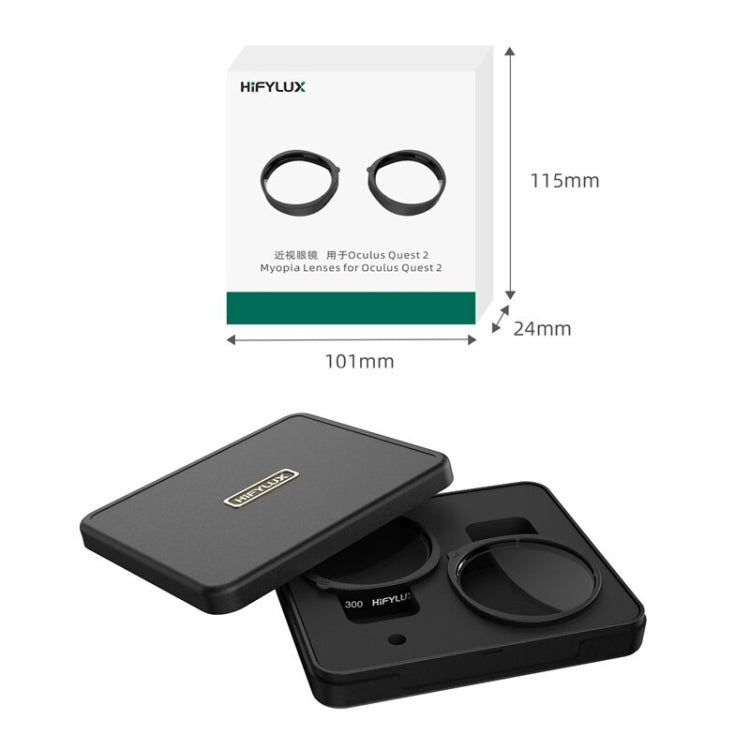 Para Oculus Quest 2 Hifylux Q2-QF11 1 par de Armação de Lente de Miopia Resina Asférica Acessórios para Óculos VR