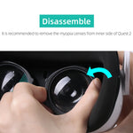 Para Oculus Quest 2 Hifylux Q2-QF11 1 par de Armação de Lente de Miopia Resina Asférica Acessórios para Óculos VR
