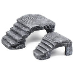 Plataforma de Escalada Turtle Aquascape Caverna de Esconderijo para Répteis Plataforma de Tartaruga de Três Pernas, Pequena, Grande