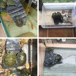 Plataforma de Escalada Turtle Aquascape Caverna de Esconderijo para Répteis Plataforma de Tartaruga de Três Pernas, Pequena, Grande