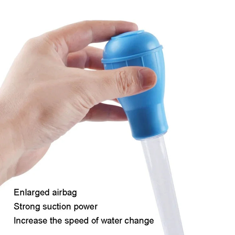 Mini Tubo de Sucção Manual para Mudança de Água em Pequenos Aquários, Azul, Verde