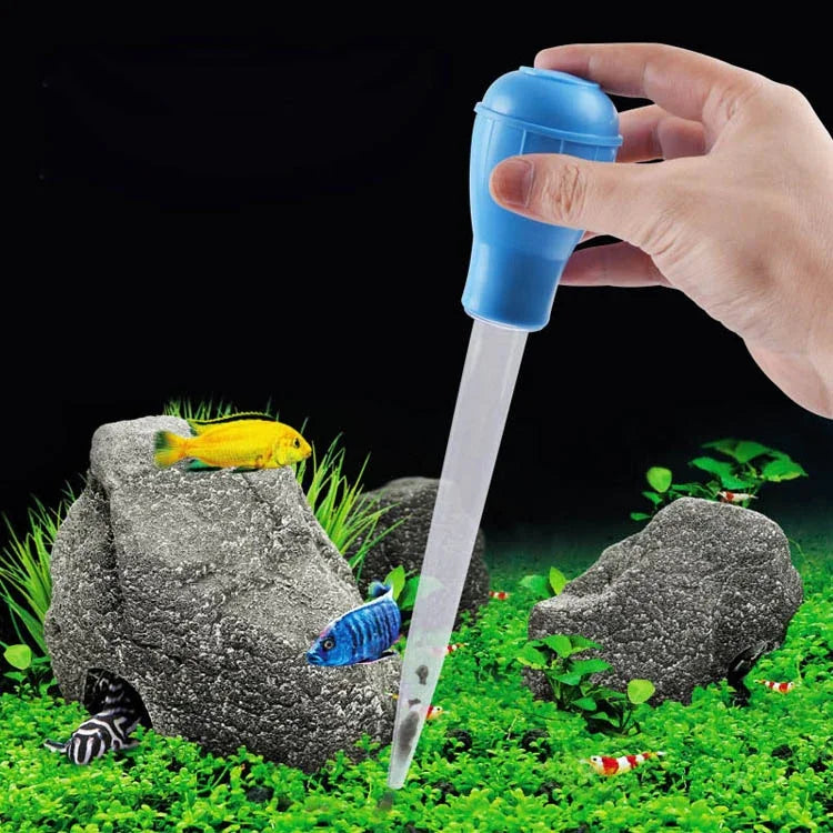 Mini Tubo de Sucção Manual para Mudança de Água em Pequenos Aquários, Azul, Verde