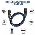Cabo de áudio Canon macho para fêmea para microfone, amplificador de potência XLR, KN006 1m, KN006 1.5m, KN006 2m, KN006 3m, KN006 5m, KN006 10m, KN006 15m, KN006 20m