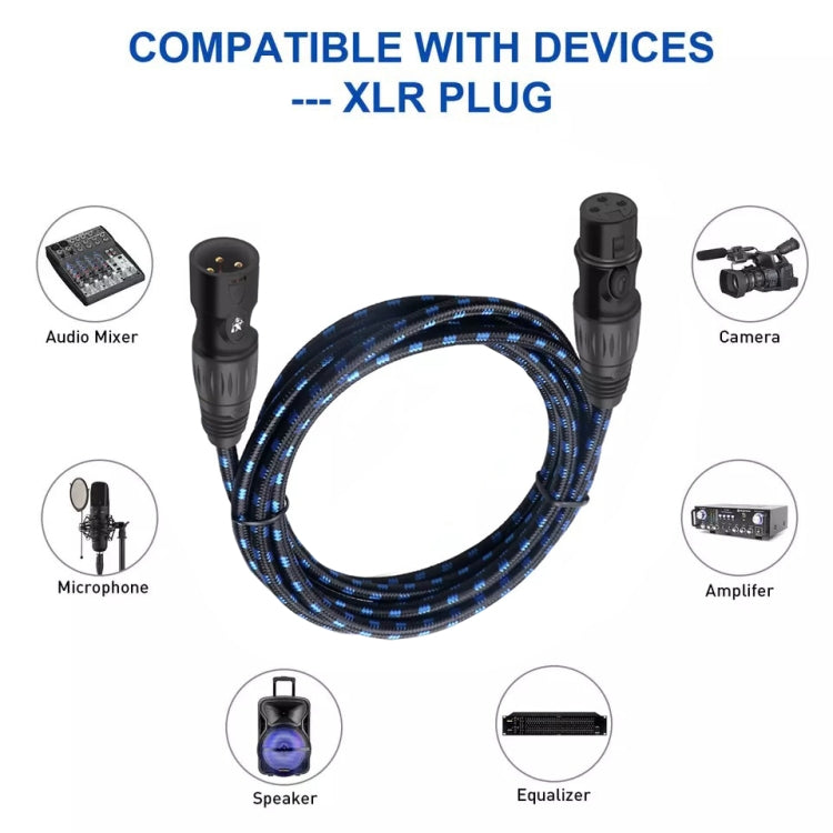 Cabo de áudio Canon macho para fêmea para microfone, amplificador de potência XLR, KN006 1m, KN006 1.5m, KN006 2m, KN006 3m, KN006 5m, KN006 10m, KN006 15m, KN006 20m