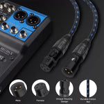 Cabo de áudio Canon macho para fêmea para microfone, amplificador de potência XLR, KN006 1m, KN006 1.5m, KN006 2m, KN006 3m, KN006 5m, KN006 10m, KN006 15m, KN006 20m