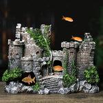 Decoração de Resina de Castelo Antigo para Aquário, Construção de Caverna para Aquário, Castelo Antigo