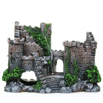 Decoração de Resina de Castelo Antigo para Aquário, Construção de Caverna para Aquário, Castelo Antigo