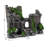 Decoração de Resina de Castelo Antigo para Aquário, Construção de Caverna para Aquário, Castelo Antigo