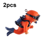2pcs Decorações para Aquário Mergulhador Ornamentos Aquascape, Preto Regular, Rosa Regular, Verde Regular, Azul com Câmara, Preto com Câmara, Rosa com Câmara, Verde com Câmara, Laranja com Câmara, Azul Regular, Laranja Regular