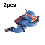 2pcs Decorações para Aquário Mergulhador Ornamentos Aquascape, Preto Regular, Rosa Regular, Verde Regular, Azul com Câmara, Preto com Câmara, Rosa com Câmara, Verde com Câmara, Laranja com Câmara, Azul Regular, Laranja Regular