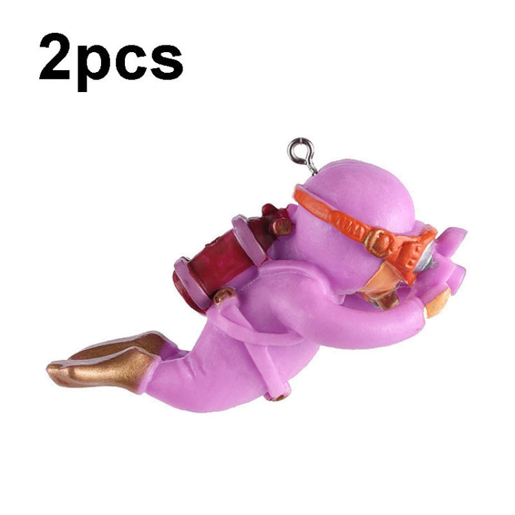 2pcs Decorações para Aquário Mergulhador Ornamentos Aquascape, Preto Regular, Rosa Regular, Verde Regular, Azul com Câmara, Preto com Câmara, Rosa com Câmara, Verde com Câmara, Laranja com Câmara, Azul Regular, Laranja Regular