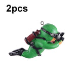 2pcs Decorações para Aquário Mergulhador Ornamentos Aquascape, Preto Regular, Rosa Regular, Verde Regular, Azul com Câmara, Preto com Câmara, Rosa com Câmara, Verde com Câmara, Laranja com Câmara, Azul Regular, Laranja Regular