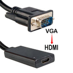 Cabo Adaptador HD55Y VGA para HDMI VGA+USB para Conversor HD 1080P com Fonte de Alimentação, VGA+USB para HDMI