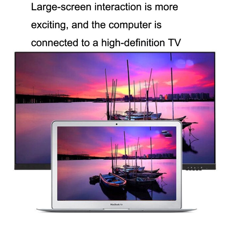 Cabo Adaptador HD55Y VGA para HDMI VGA+USB para Conversor HD 1080P com Fonte de Alimentação, VGA+USB para HDMI