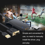 Cabo Adaptador HD55Y VGA para HDMI VGA+USB para Conversor HD 1080P com Fonte de Alimentação, VGA+USB para HDMI