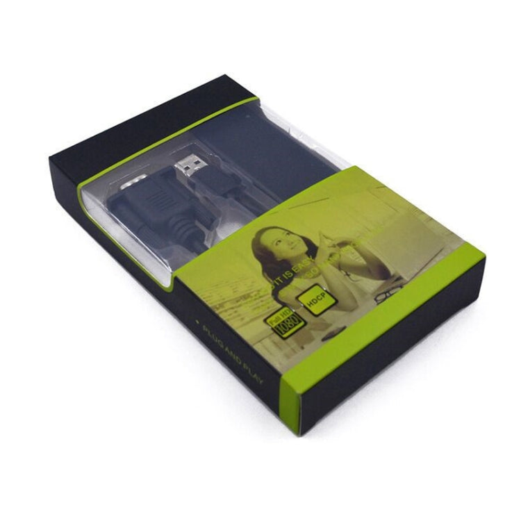 Cabo Adaptador HD55Y VGA para HDMI VGA+USB para Conversor HD 1080P com Fonte de Alimentação, VGA+USB para HDMI