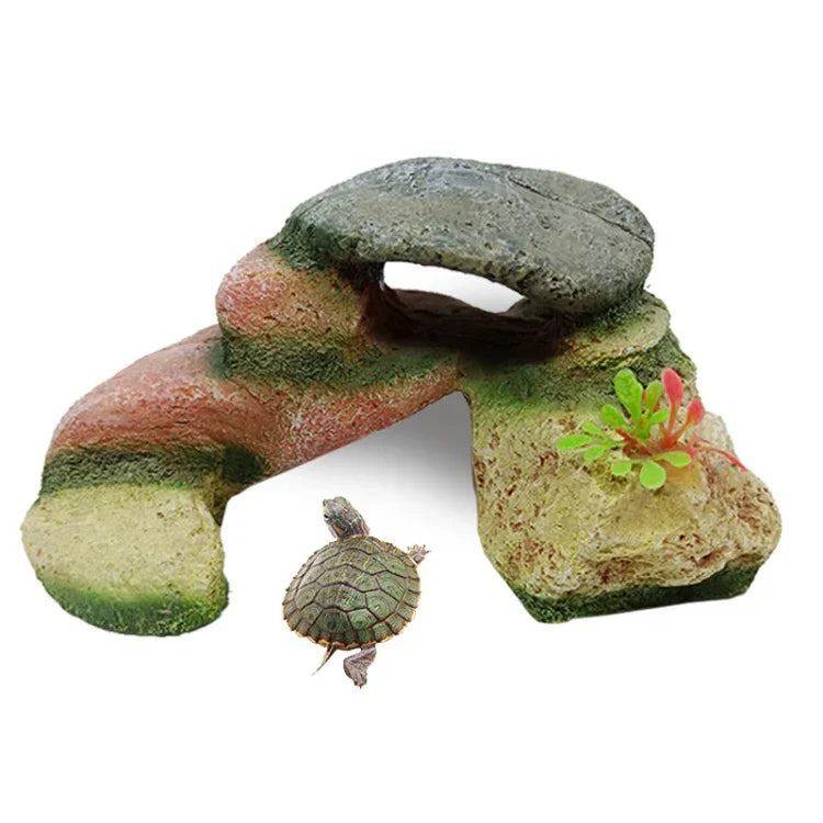 Resina Tartaruga Espreguiçadeira Mesa de Escalada Tronco Casa Esconderijo Mesa para Tomar Sol, GT026, GT023, GT149, GT001, GT013S