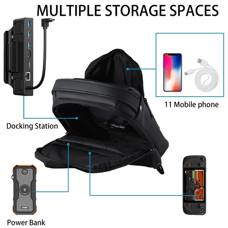 Bolsa Transversal para Consola de Jogos Steam Deck, Bolsa de Ombro, Bolsa de Peito, Estilo 5