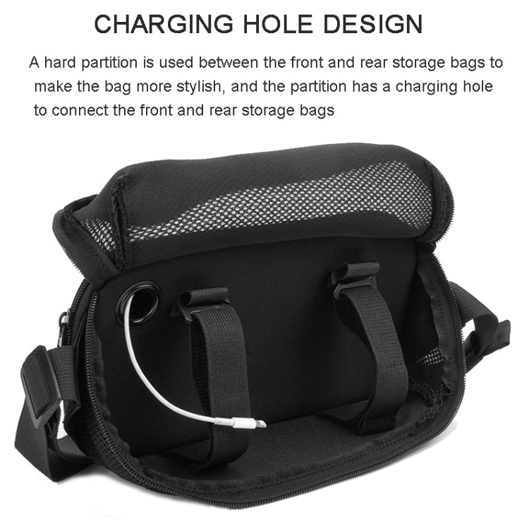 Bolsa Mensageiro Universal para Coluna Bluetooth Bolsa de Peito Mala para JBL Flip Series/UE BOOM 3/Beats Pill Etc, Azul, Preto