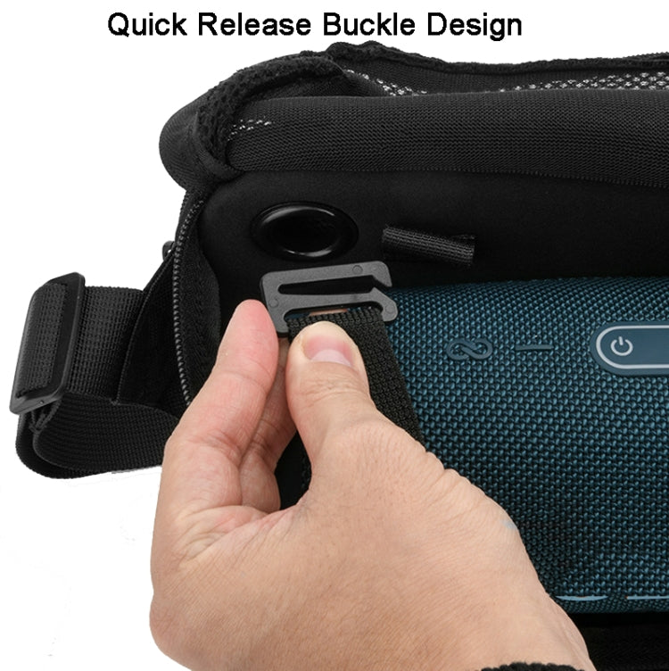 Bolsa Mensageiro Universal para Coluna Bluetooth Bolsa de Peito Mala para JBL Flip Series/UE BOOM 3/Beats Pill Etc, Azul, Preto