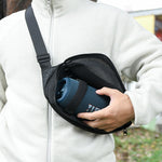 Bolsa Mensageiro Universal para Coluna Bluetooth Bolsa de Peito Mala para JBL Flip Series/UE BOOM 3/Beats Pill Etc, Azul, Preto