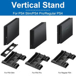 Suporte com Ventoinha de Arrefecimento para PS4 / PS4 Slim / PS4 Pro Consola Vertical com Carregador Duplo para Comandos, JL-P1908
