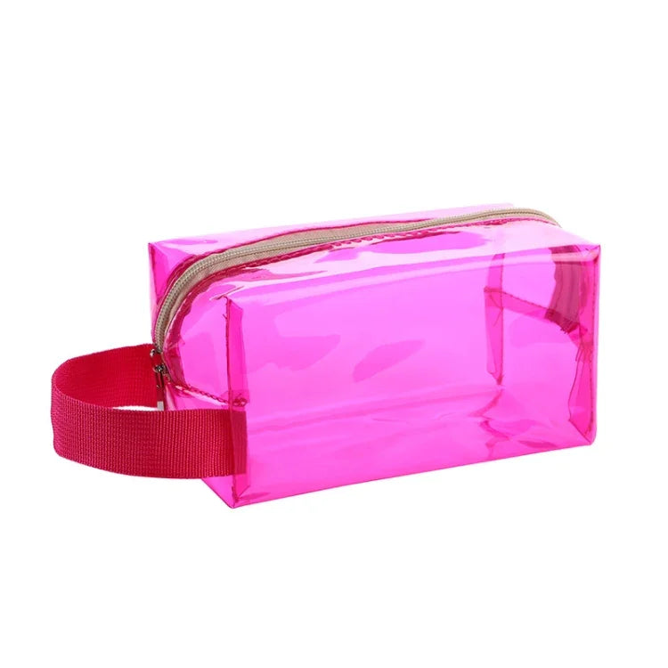 Bolsa de Cosmética Impermeável em PVC para Mala de Mão, Brilhante