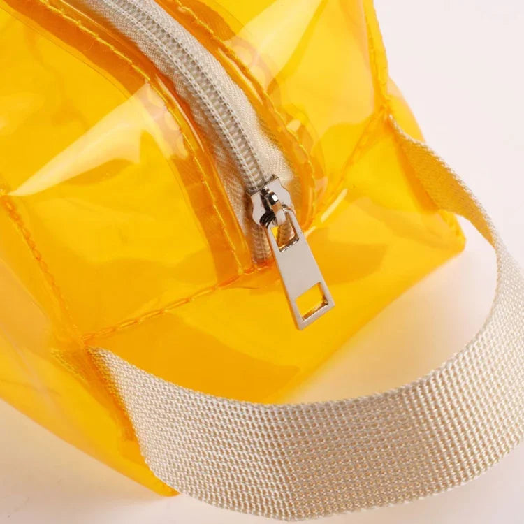 Bolsa de Cosmética Impermeável em PVC para Mala de Mão, Brilhante