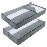 Non-Woven Quilt Storage Bag Home Dustproof Finishing Bag Moving Packing Bag 100 x 50 x 15cm, Light Gray, Deep Gray, Black