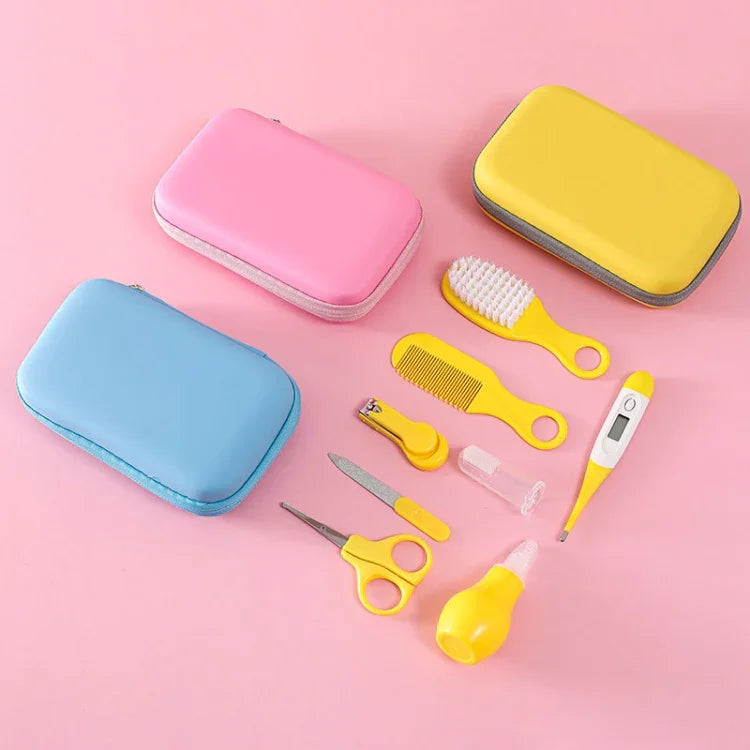 Conjunto de Limpeza Diário para Bebé JR-6006 8 em 1 em EVA, Azul, Rosa, Amarelo
