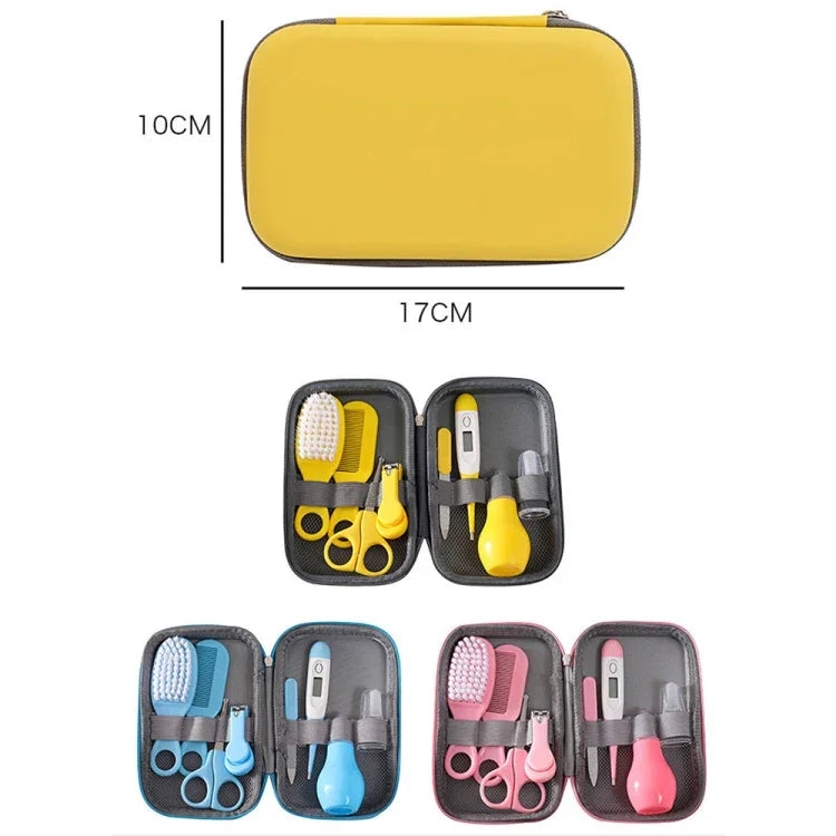 Conjunto de Limpeza Diário para Bebé JR-6006 8 em 1 em EVA, Azul, Rosa, Amarelo
