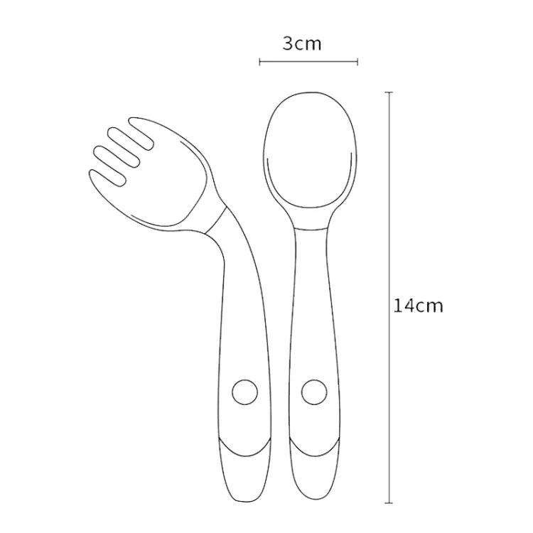 Talheres de Treino para Crianças, Colher de Silicone Flexível e Macia para Bebé, Verde