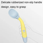Talheres de Treino para Crianças, Colher de Silicone Flexível e Macia para Bebé, Verde