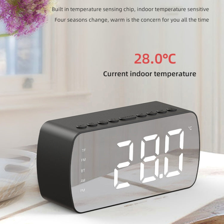 Coluna Bluetooth Portátil para Exterior Rádio Relógio Pequeno, Q5 Preto 1400mAh, Q5 Branco 1400mAh