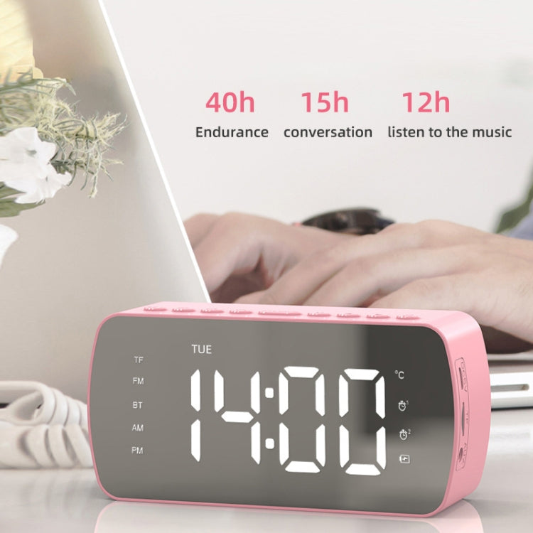 Coluna Bluetooth Portátil para Exterior Rádio Relógio Pequeno, Q5 Preto 1400mAh, Q5 Branco 1400mAh