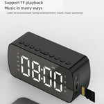 Coluna Bluetooth Portátil para Exterior Rádio Relógio Pequeno, Q5 Preto 1400mAh, Q5 Branco 1400mAh