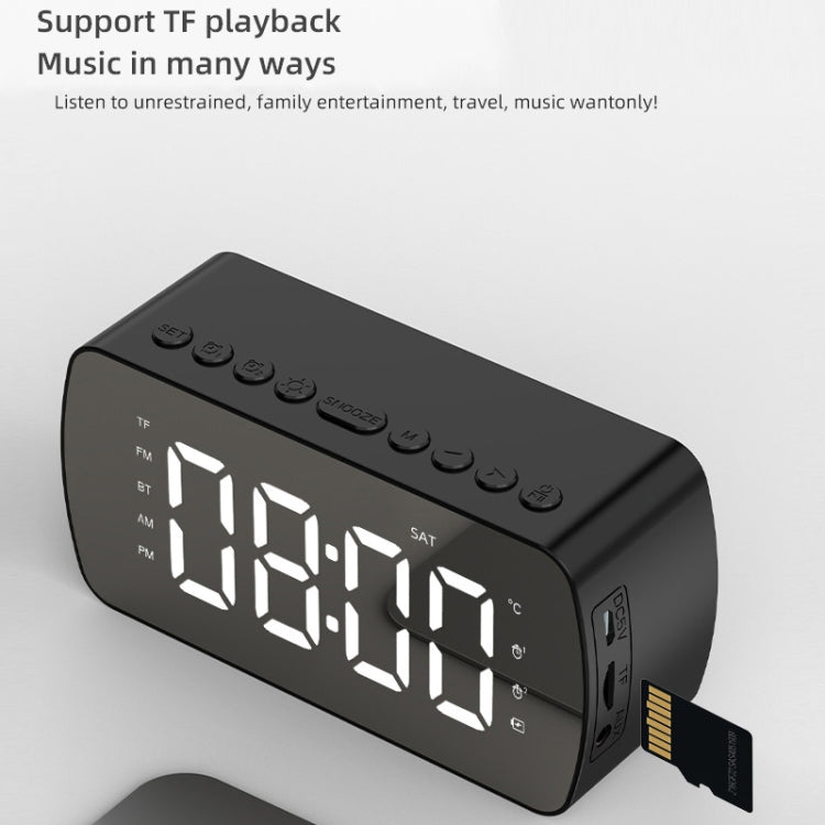 Coluna Bluetooth Portátil para Exterior Rádio Relógio Pequeno, Q5 Preto 1400mAh, Q5 Branco 1400mAh