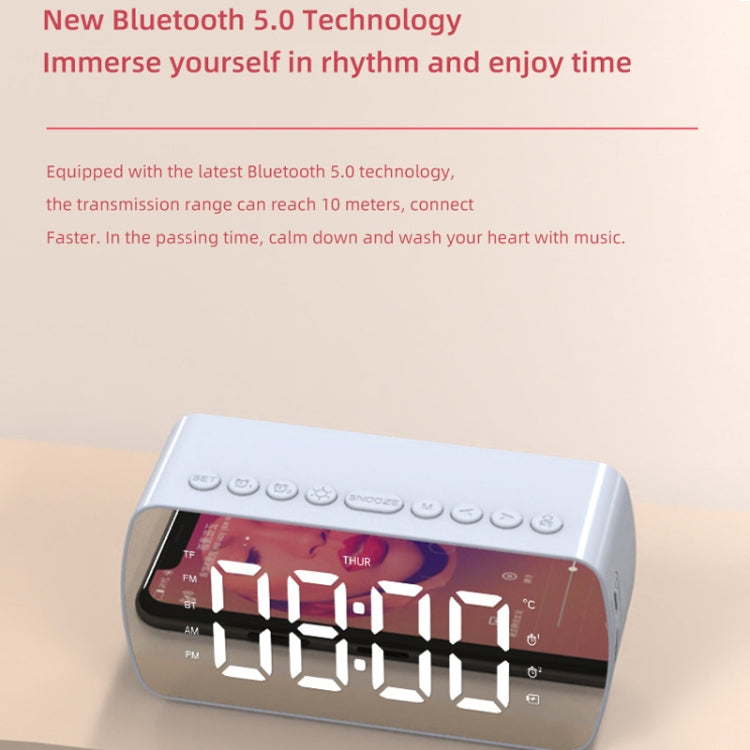 Coluna Bluetooth Portátil para Exterior Rádio Relógio Pequeno, Q5 Preto 1400mAh, Q5 Branco 1400mAh