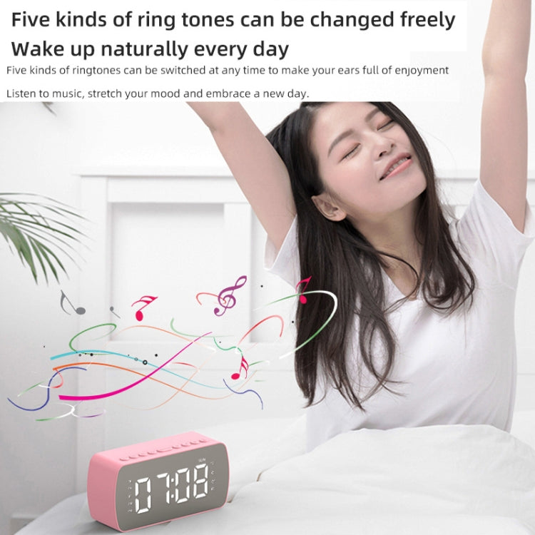Coluna Bluetooth Portátil para Exterior Rádio Relógio Pequeno, Q5 Preto 1400mAh, Q5 Branco 1400mAh
