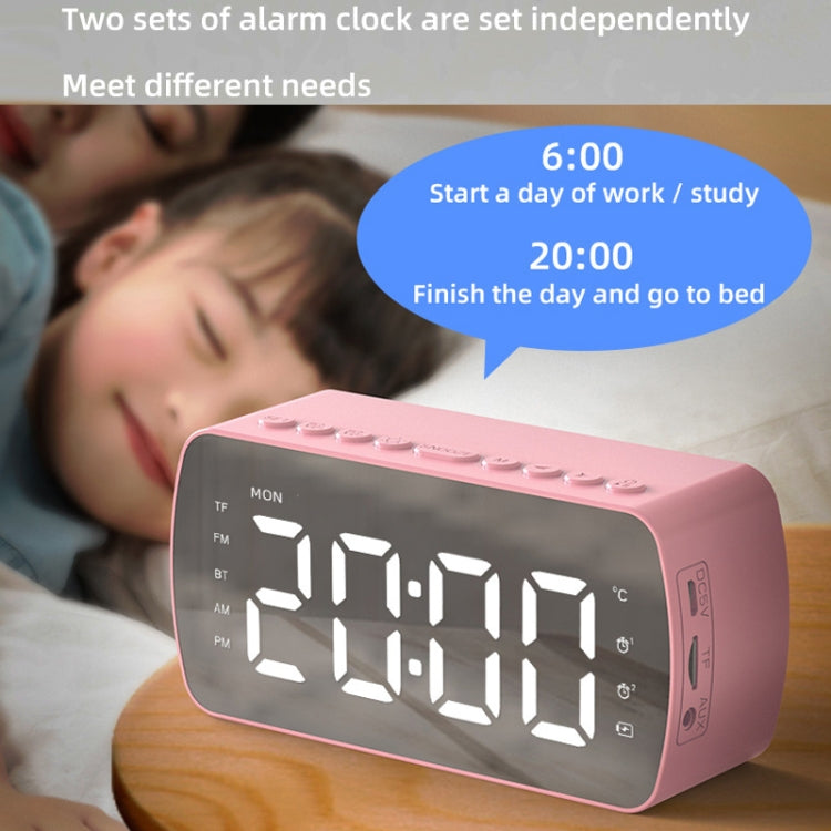 Coluna Bluetooth Portátil para Exterior Rádio Relógio Pequeno, Q5 Preto 1400mAh, Q5 Branco 1400mAh