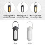 Luzes Suspensas para Camping Exterior, Iluminação para Tenda, Luzes de Ambiente, Cinzento, Branco