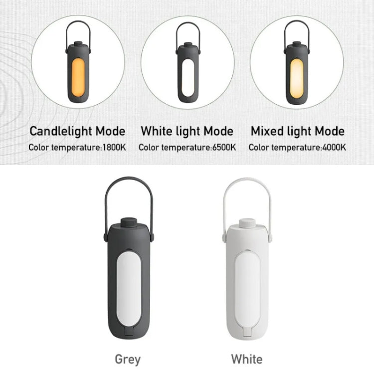 Luzes Suspensas para Camping Exterior, Iluminação para Tenda, Luzes de Ambiente, Cinzento, Branco