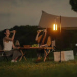 Luzes Suspensas para Camping Exterior, Iluminação para Tenda, Luzes de Ambiente, Cinzento, Branco