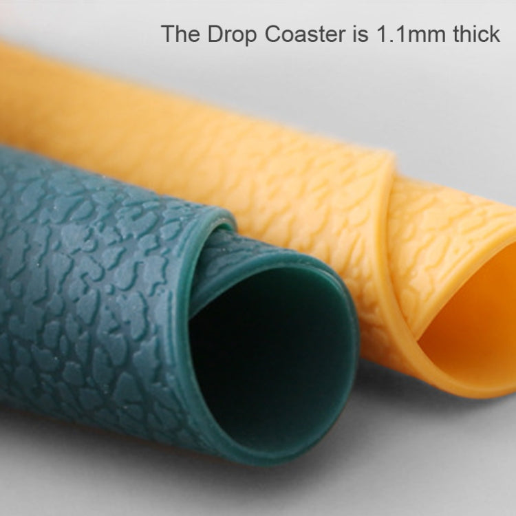 10pcs Tapete Isolante de Mesa em Silicone em Forma de Gota com Textura de Couro para Copos e Panelas, Base (Cinza), Base (Vermelho), Base (Rosa), Base (Verde), Base (Azul)