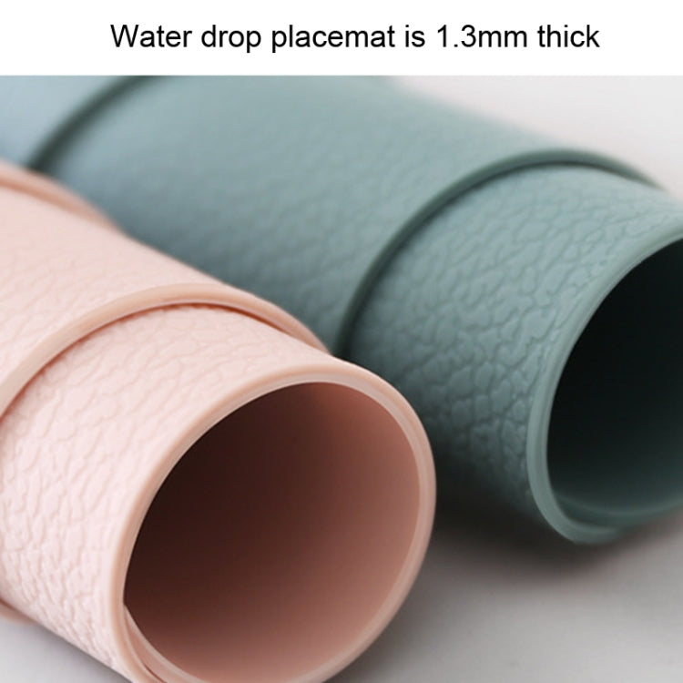 10pcs Teardrop-Shaped Silicone Table Insulation Mat Leather Textured Kitchen Cup And Pot Mat, Coaster(Gray), Coaster(Red), Coaster(Pink), Coaster(Green), Coaster(Blue)